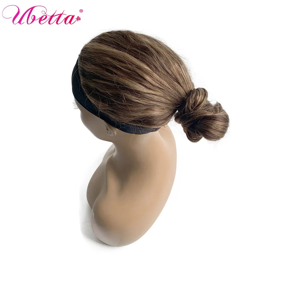 

Ubetta Ombre Brazilian Wigs Human Hair Headband Loose Curly Headband Human Hair Wigs For Black Women Highlight Honey Blonde Wigs