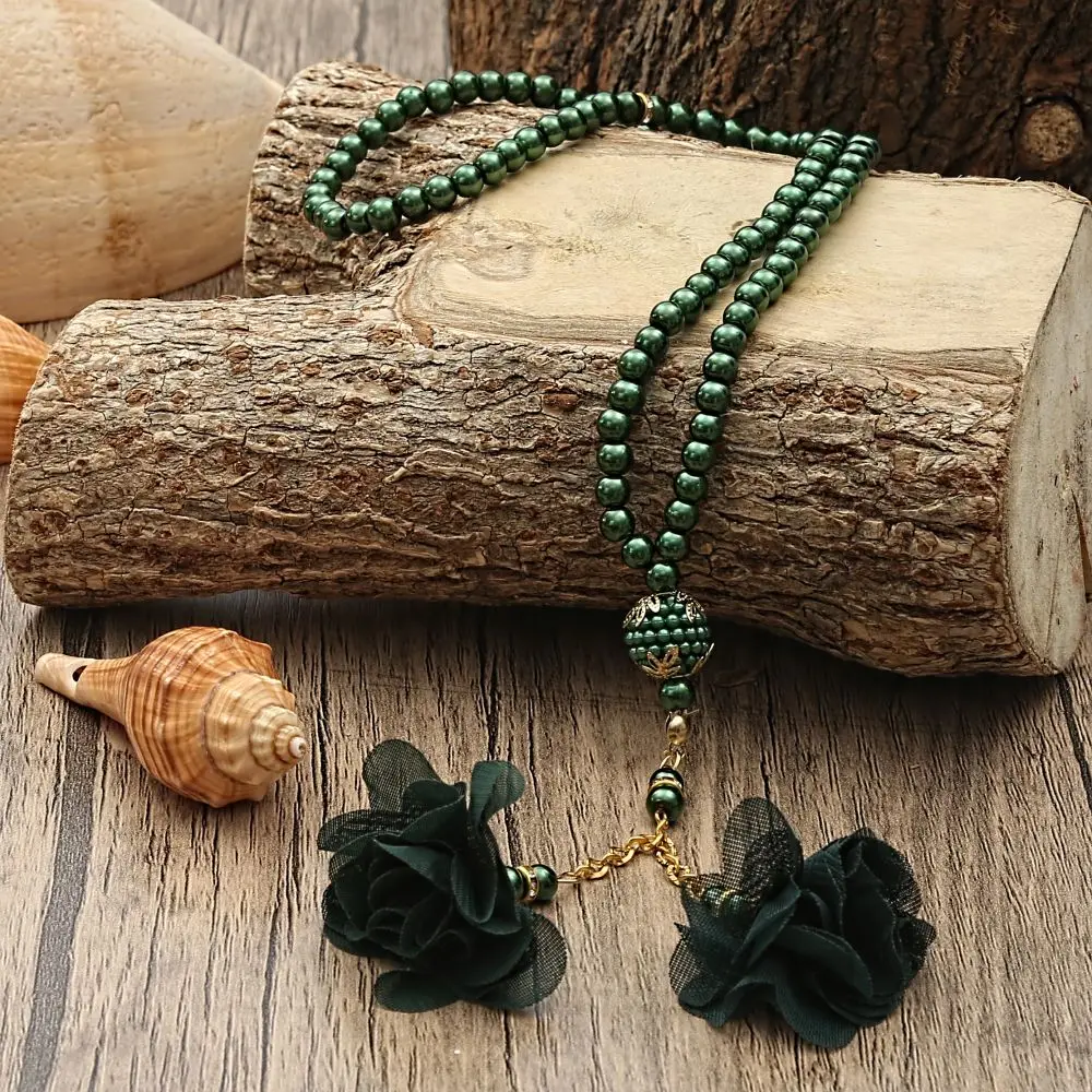 

Tasbeeh Pearl Tasbih Islamic Wedding Henna Eid Gifts Amen Mubarak Muslim 99 Beads 14 Colors Favors