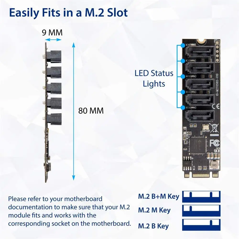 Не-Raid SATA 3 0 NGFF M.2 B + M ключ PCI E NVMe SSD контроллер адаптер карта для настольных ПК HDD с