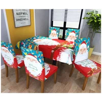 2021 christmas tablecloth decoration new year table cover and chair cover christmas tablecloth rectangular for kitchen dining