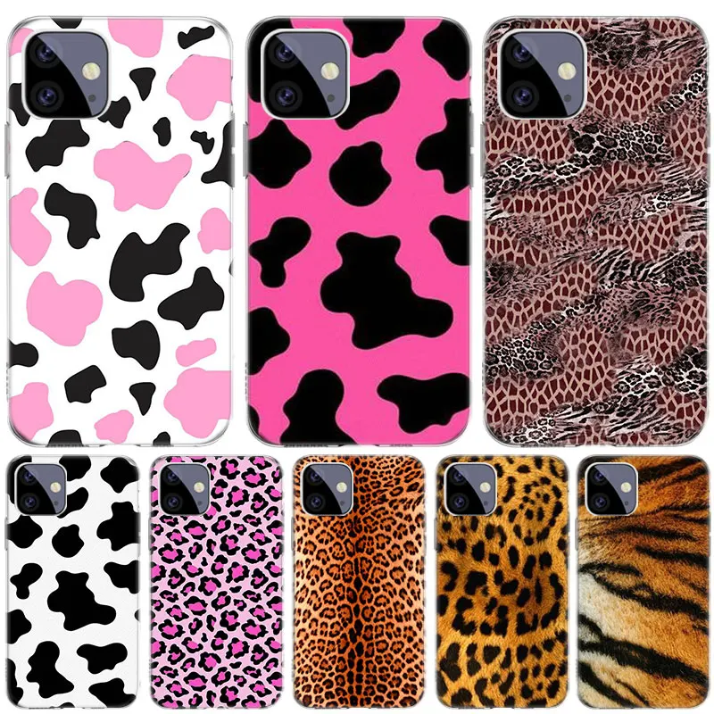 

Leopard Tiger pattern Case for Apple iPhone 12 11 Pro SE 2020 X XR XS Max 7 8 6 6S Plus 5 5S Silicone Phone Cover Coque