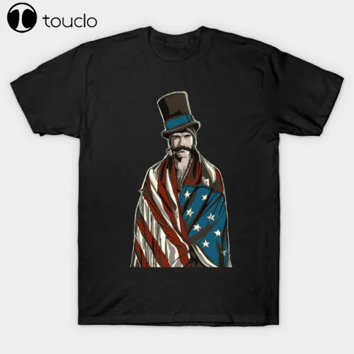 Черная футболка с Биллом мясницким флагом США бандами Нью-Йорка преступностью