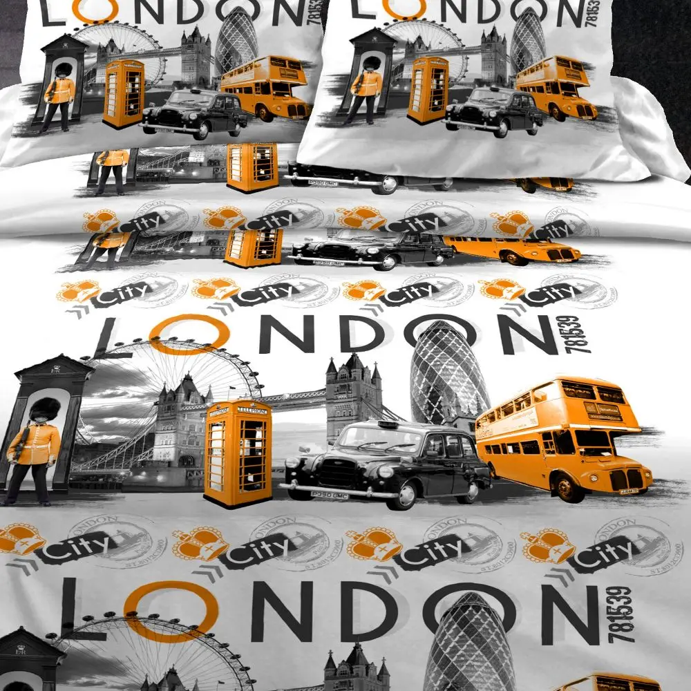 Украшение одеяло 240x260 crinkle London City Orange|Комплекты постельного белья| |
