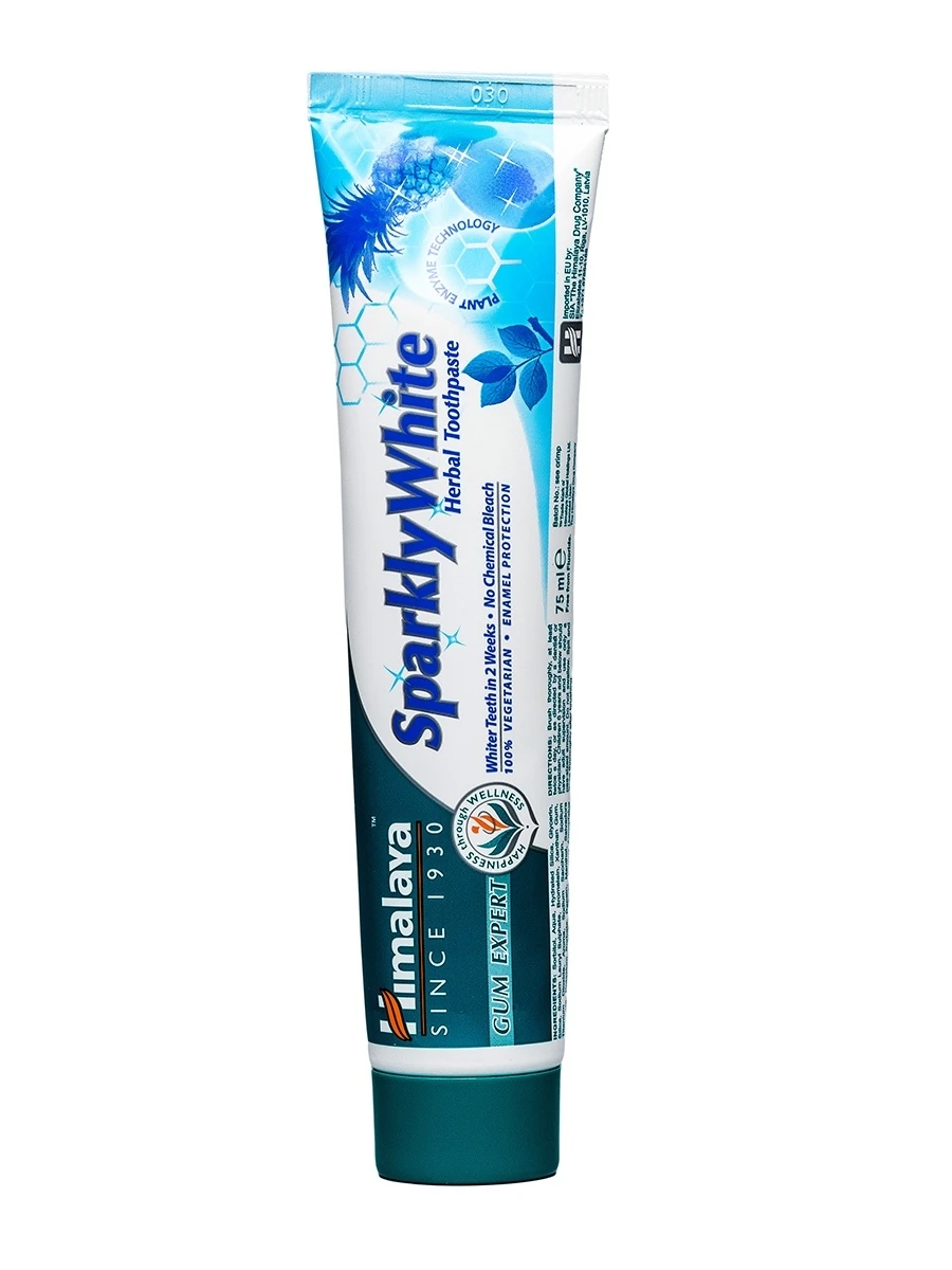 Himalaya Herbals/Зубная паста &quotSparkly White&quot Спаркли Уайт Гималаи Хербалс отбеливающая
