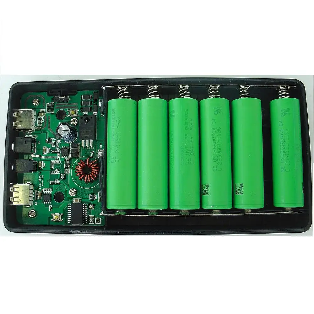 Power Bank QD186 TY на 6 аккумуляторов 18650 выход 5V 5 6V 9V 12V|Внешние аккумуляторы| |