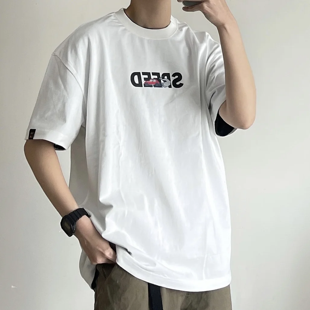 

High Street Vintage Clothing Harajuku Style T-shirt Hip Hop Cool Stuff Streetwear Men T-Shirts Oversized Women's Tops Tees Men's