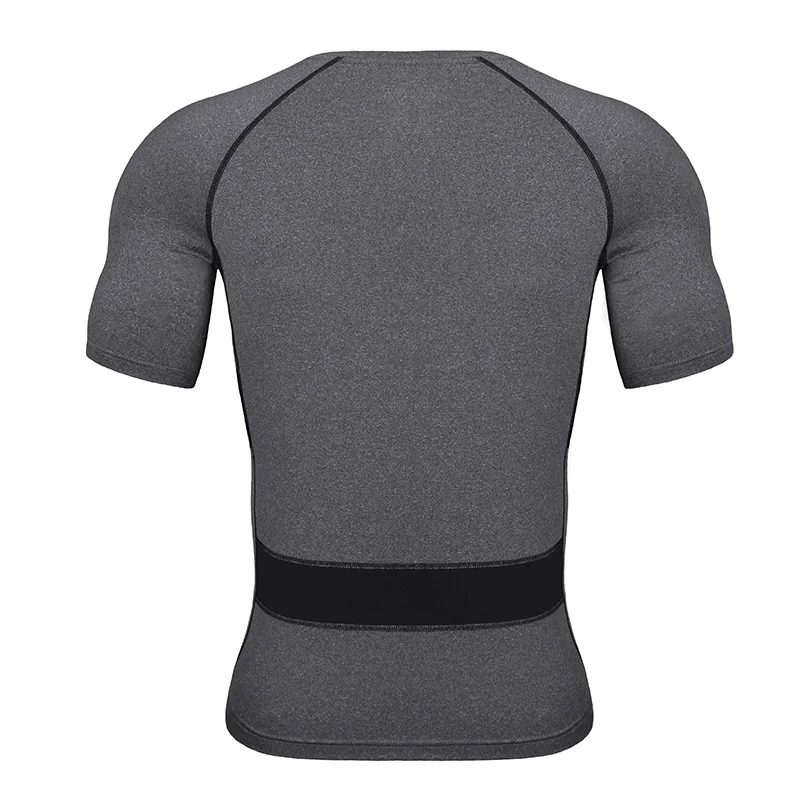 CAMEL Gym T-Shirts Dry Fit Men Sports Fitness Training Outdoor Workout Short Sleeve High Elastic Crossfit Tops Tights
