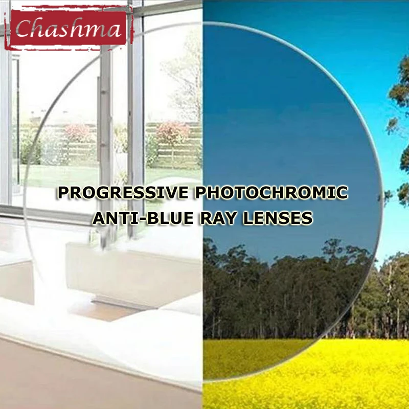 Цифровые линзы с защитой от синего излучения прогрессивная фотохромная ...