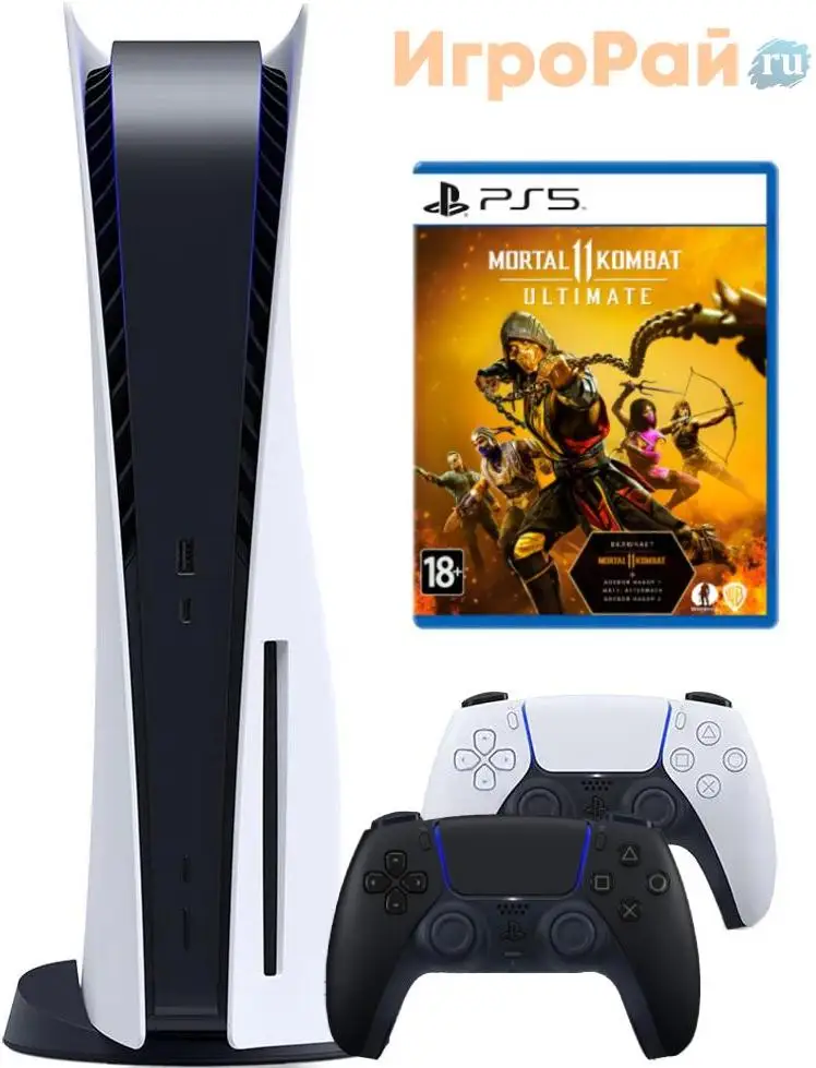 Sony PlayStation 5 + 2-й геймпад (чёрная полночь) игра Mortal Kombat 11 Ultimate | Электроника
