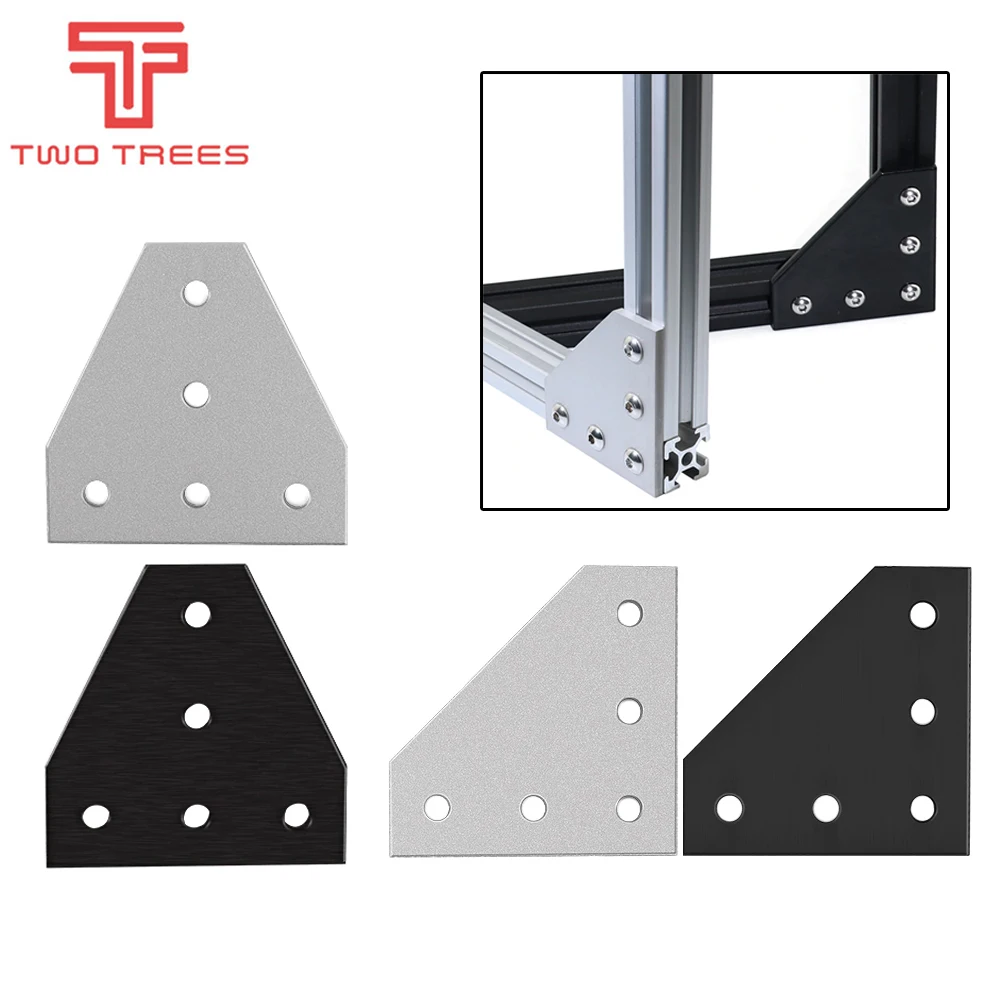 

5 holes 90 degree joint board plate corner angle bracket T/L connection joint strip for 2020 aluminum profile