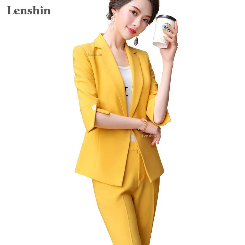 Костюм Lenshin из 2 предметов с коротким рукавом брюки карамельных цветов летняя
