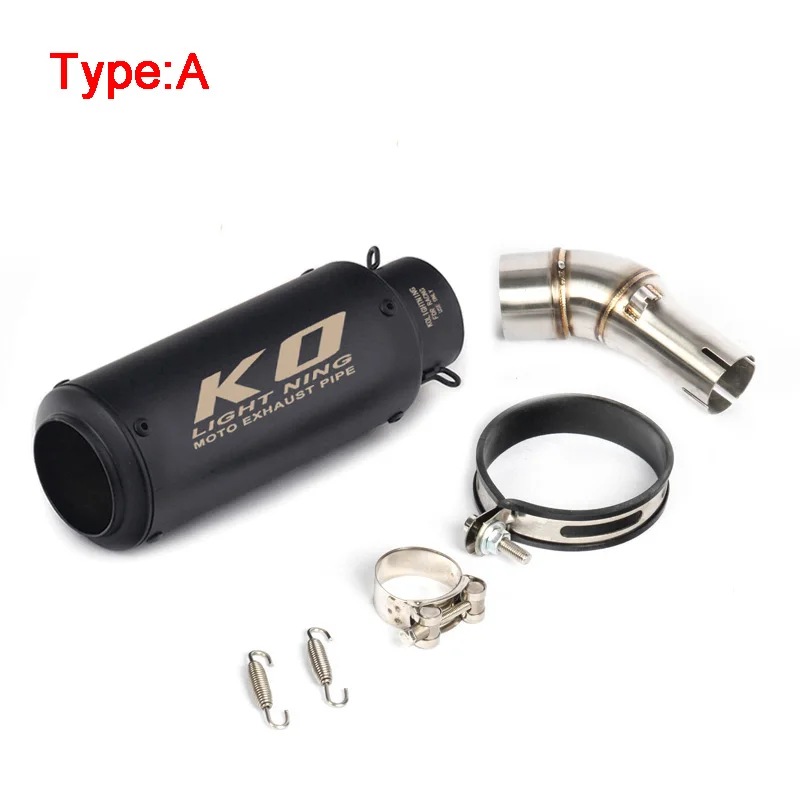 For Kawasaki Z250SL Motorcycle 245mm 300mm Exhaust Muffler Pipe Escape 51mm Link Mid Connect Tube With DB Killer Stainless Steel enlarge