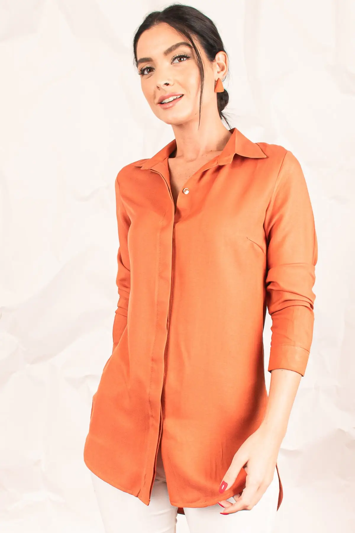 Женская Черная туника-рубашка ARM-19Y001003 |