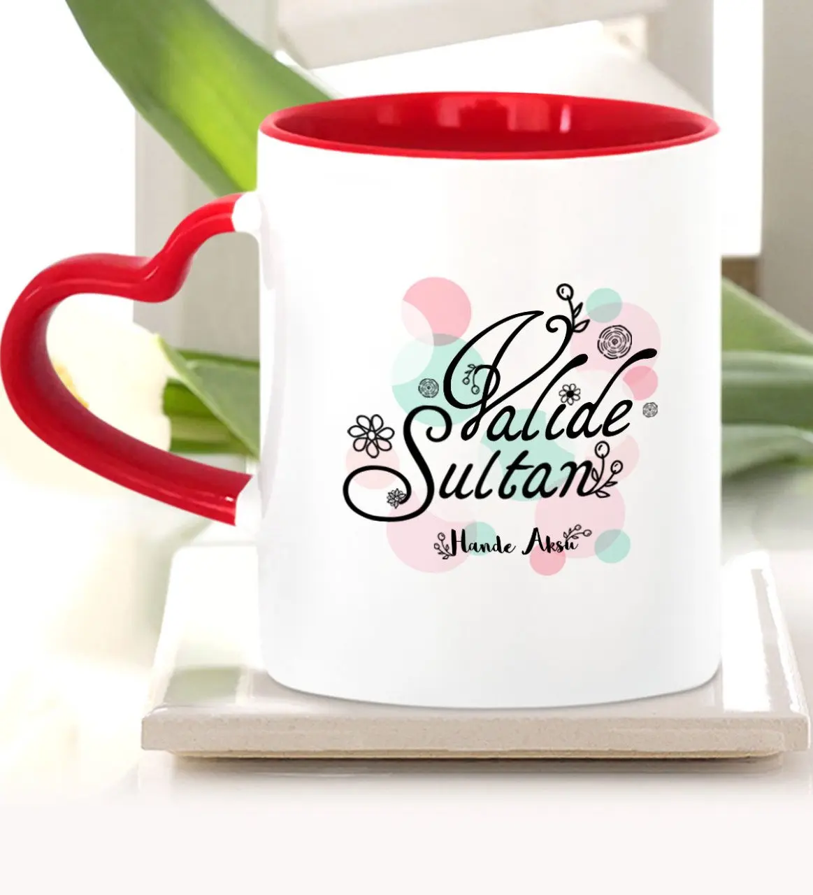 

Персонализированные Валиде Sultan красная чашка в форме сердца чашка-3