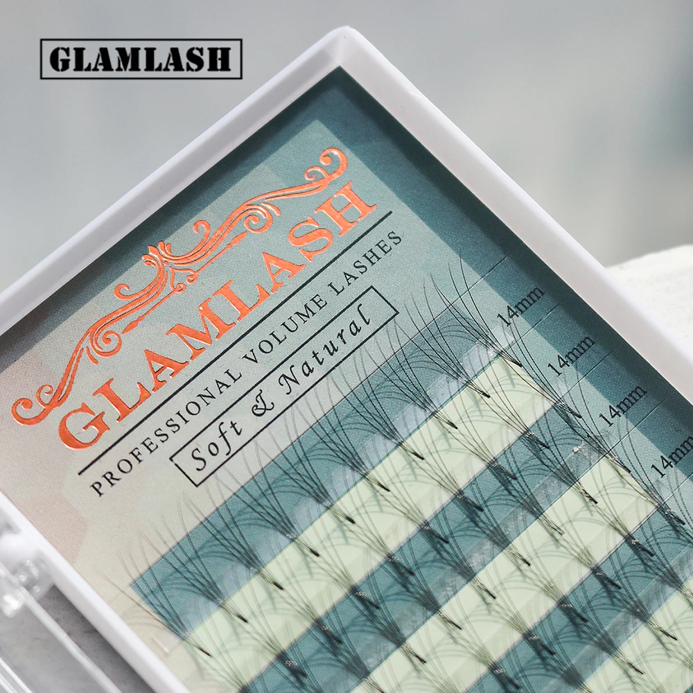 GLAMLASH 2D 3D 4D 5D 6D готовые вееры накладные ресницы для наращивания русский объем