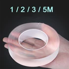 Двусторонняя нано-лента, ширина 2 см, 1235 м, прозрачная, не оставляющая следов, многоразовая, водонепроницаемая, клейкая лента, очищаемая, для дома