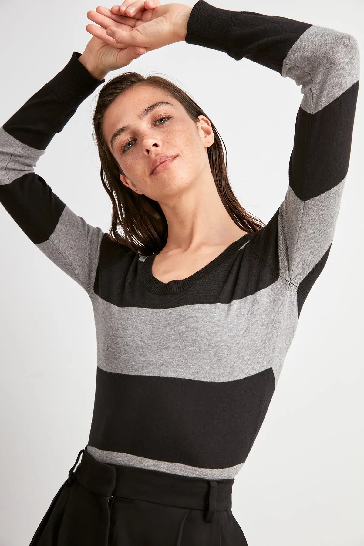 Trendyol With Color Block Sweater Pullover TWOAW20KZ1413 | Женская одежда