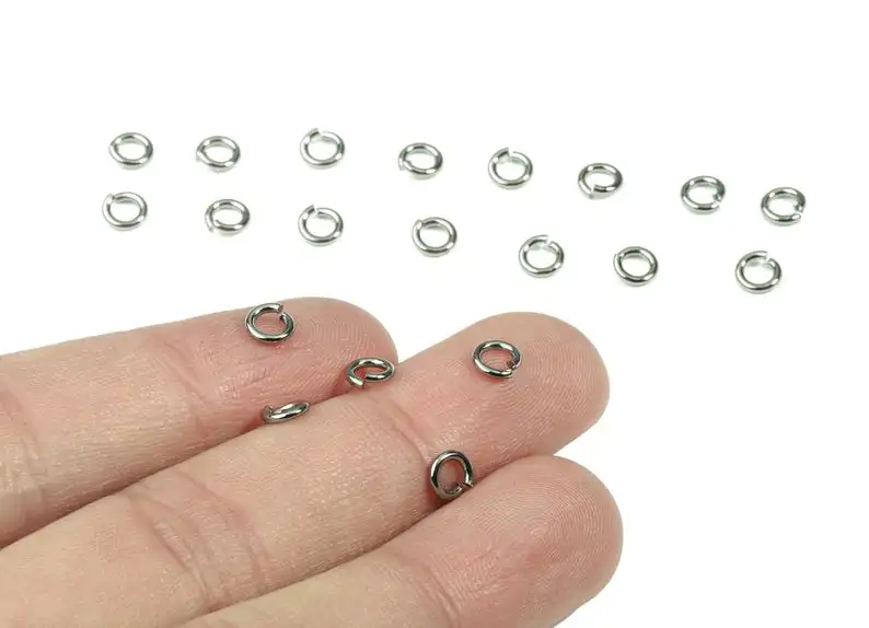 

Brass 1.0x5 Jump Rings - Gunmetal Jump Ring - Brass Open Jump Rings - Gunmetal Plating - 24PCS/LOT - 5x5x1mm - PP2138GM