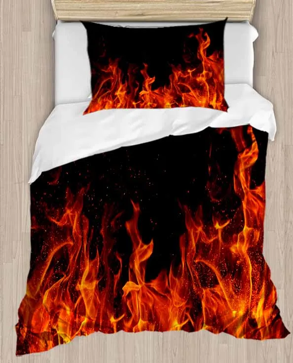 Еще с изображением черного пола на оранжево красный огонь пламя 4 шт 3D печати