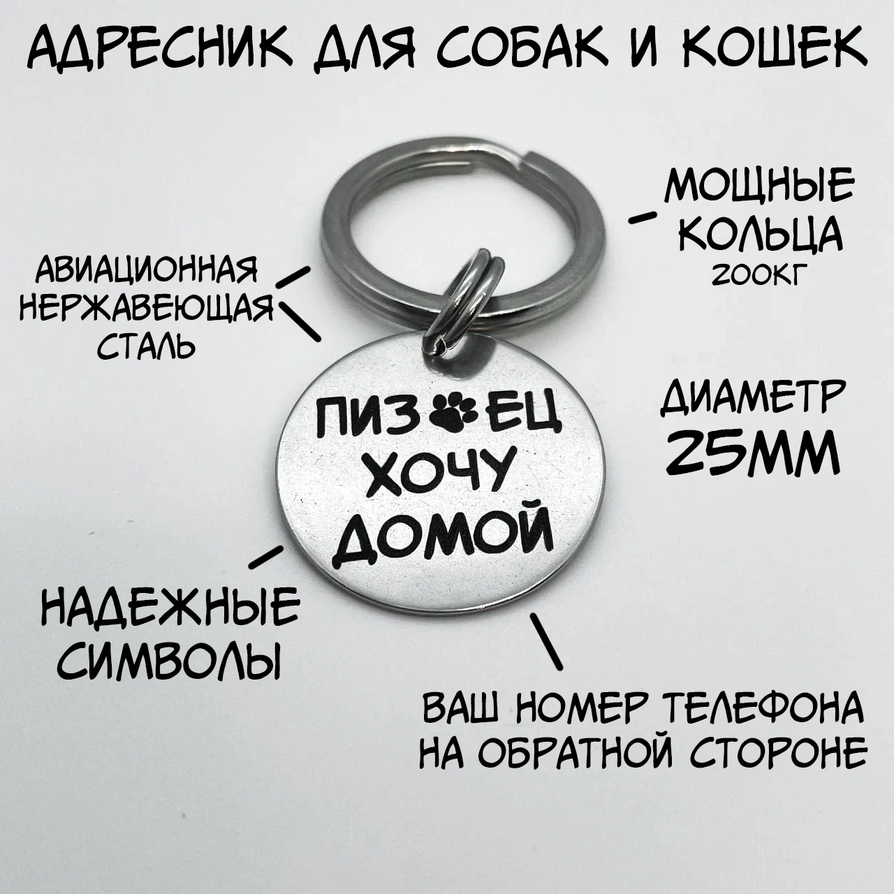 Медальон с номером телефона для собак и кошек бирка GPS-трекер бирки |