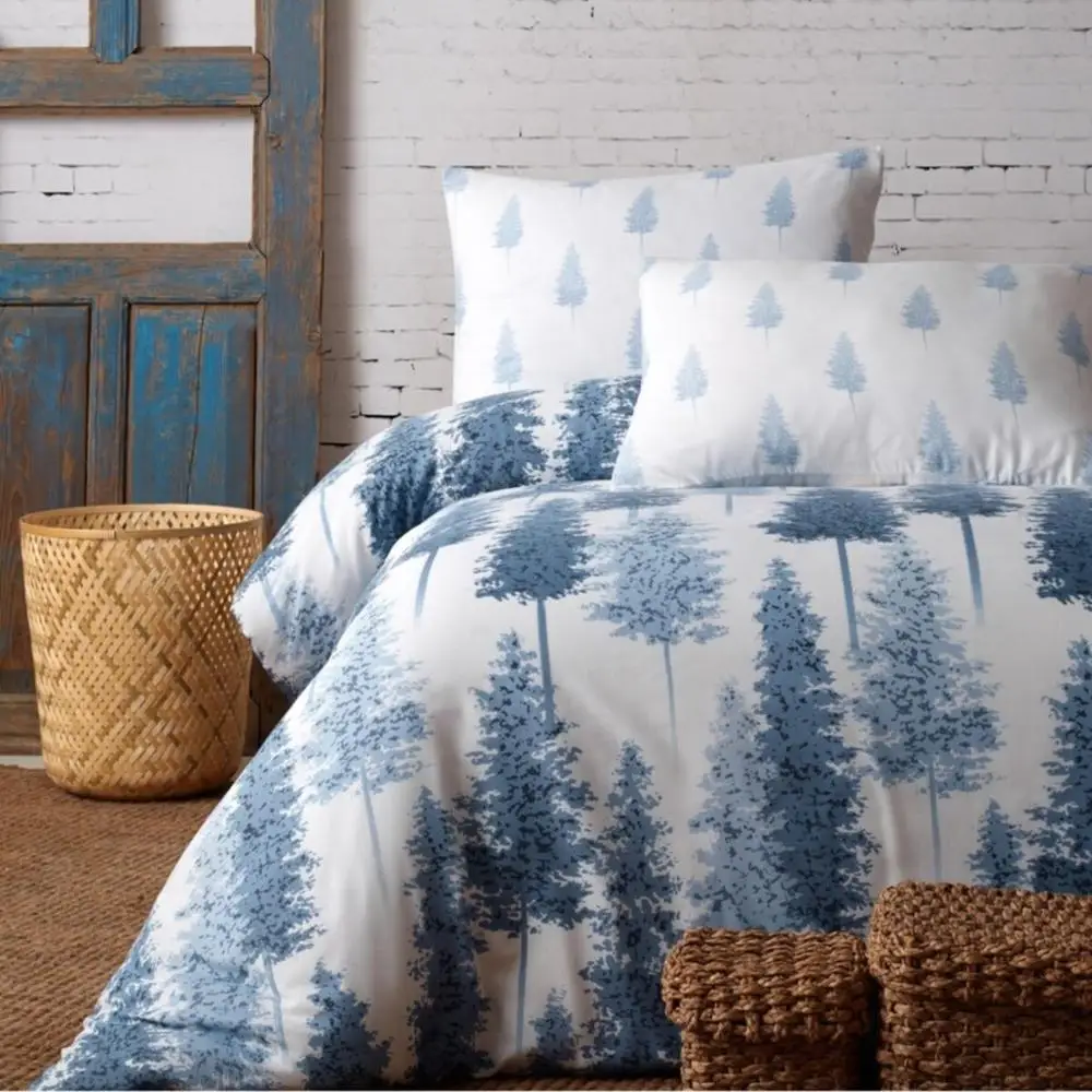 

Louis Marie Forest 4 Piece Double Duvet Cover Set Duvet Cover Size: 200x220 cm, Bed Sheet Size: 240x260 cm Pillowcase Size: 50x7