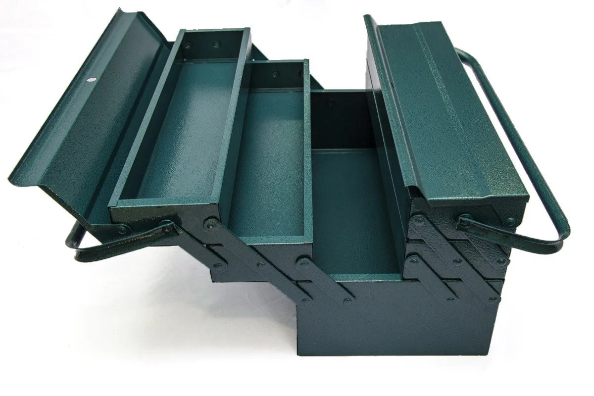 Ящик для инструментов Металлический 5 отделений уровней размер 41х21х20см |