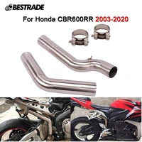 header pipe for honda cbr600 2003 2020 motorcycle front middle connect link pipe slip on 51mm muffler tube stainless steel