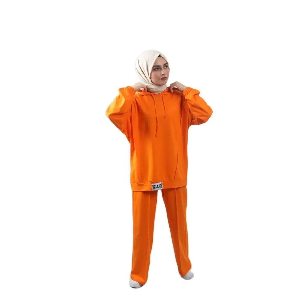 Written Sports Double Hijab Suit Muslim Islam Trend Fashion 100% Turkish Product  muslim dress women abaya kaftan modest dress a