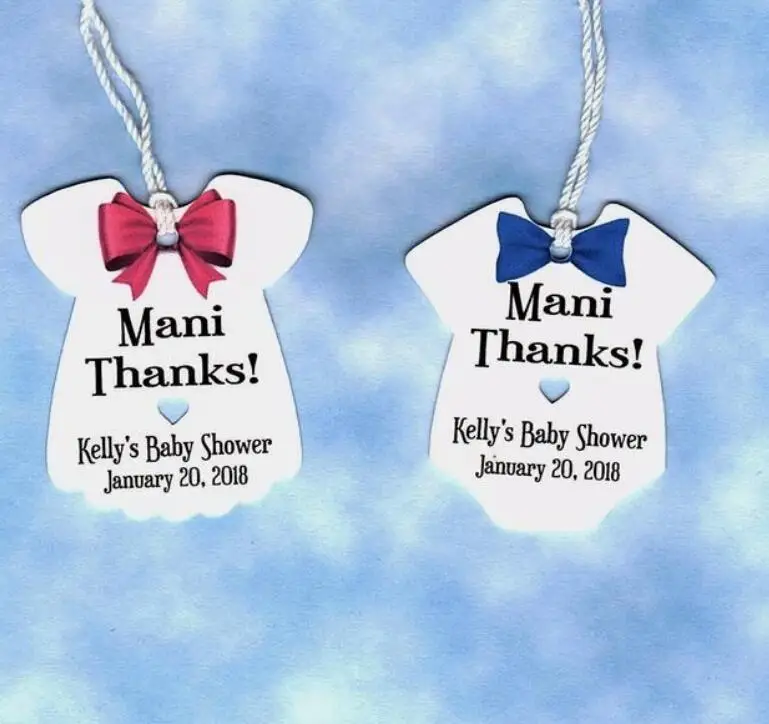 custom any text language Mani Thanks Baby Shower tag/Nail Polish tag/ Thank You Gift / Party Favor-Birthday / Baby Shower Tags
