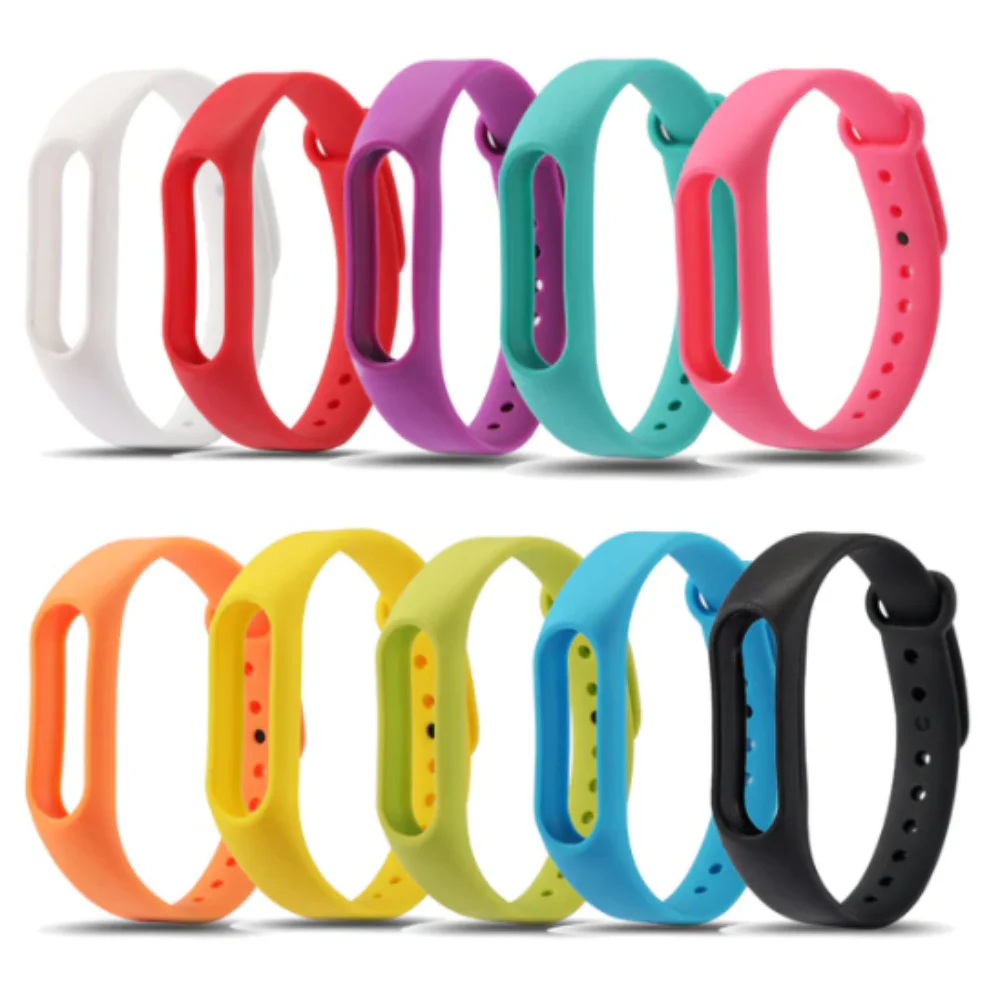 Ремешок силиконовый Xiaomi Mi band 2 3 4 5 6 7 сменный браслет для смарт-часов