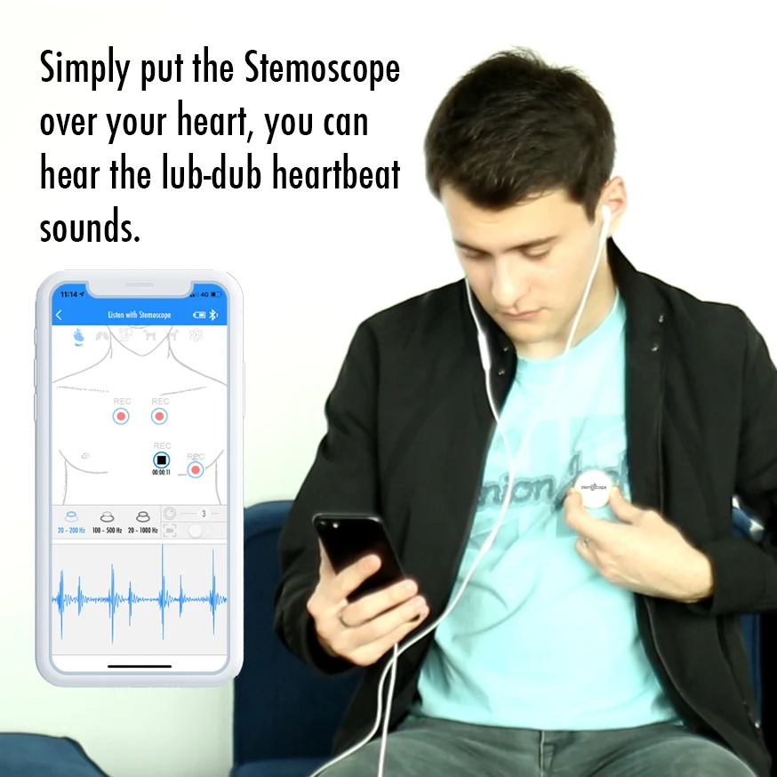 Stemoscope умное беспроводное устройство для прослушивания|Фитнес-трекеры| |
