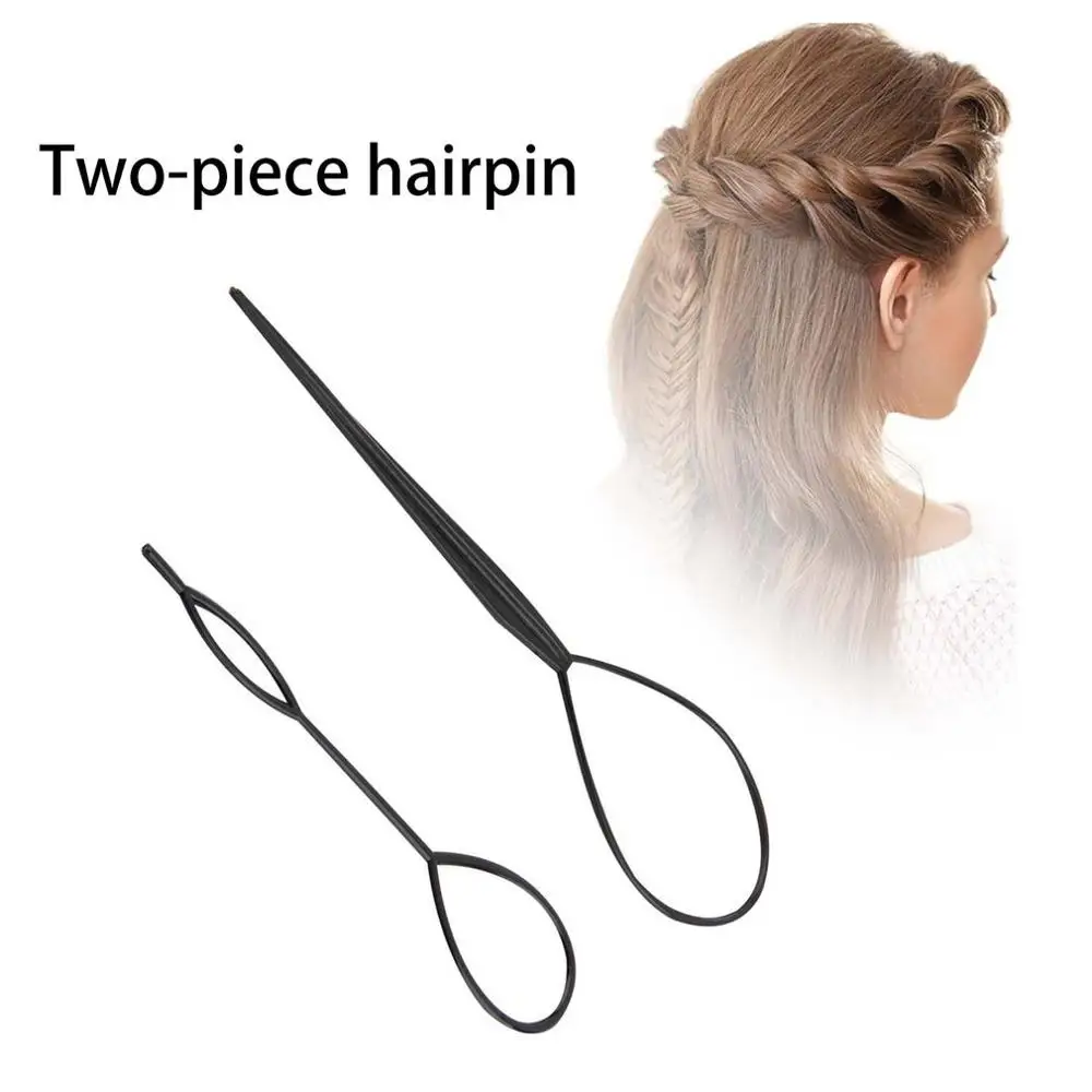 Пластиковый конский хвост 2 шт. инструменты для укладки черный зажим волос