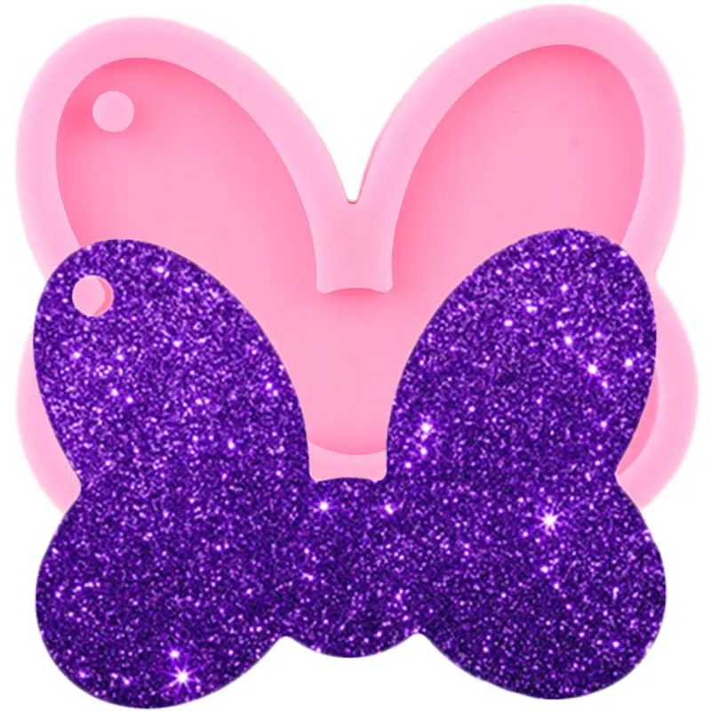 Блестящая Глянцевая форма в виде брелка силиконовая искусственная бижутерия