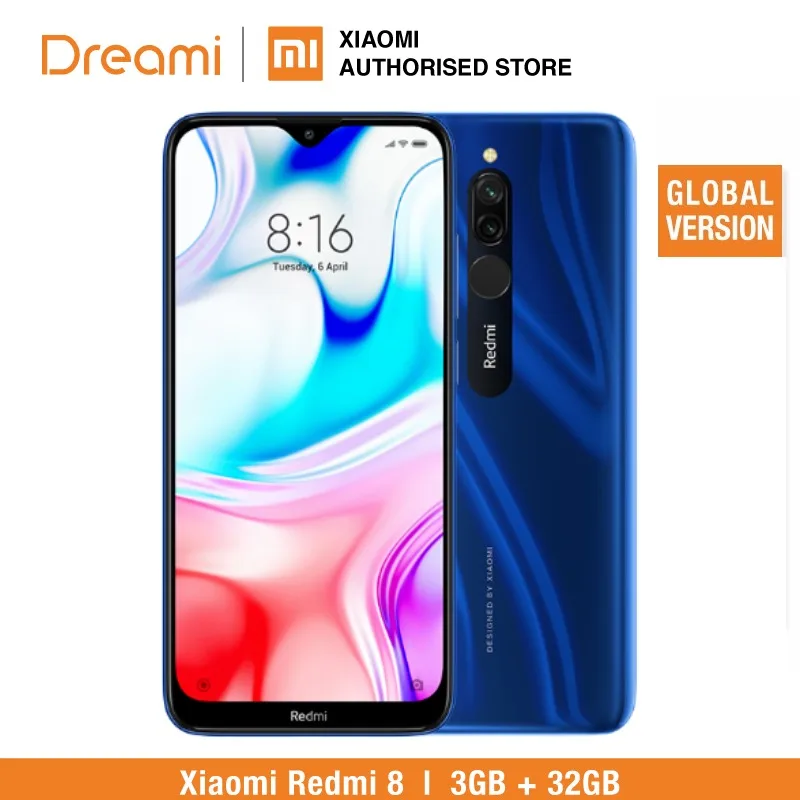 Глобальная версия redmi 8 32 Гб rom 3 Гб ram(последнее поступление!) redmi 8 32 Гб redmi 832 - Цвет: Sapphire Blue