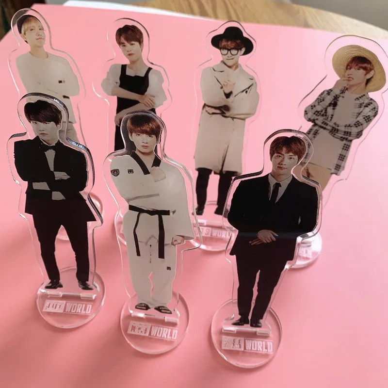 KPOP Bangtan мальчики акриловая прозрачная стоящая фигурка кукла настольный декор мир OST JIMIN JUNGKOOK V RM JIN Dream Glow Up