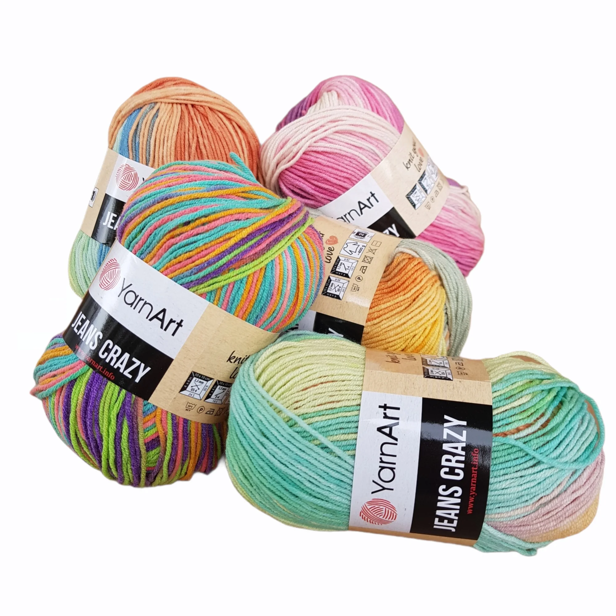 

Yarnart Jeans Crazy Yarn 50gr-160mt %55 Cotton %45 PolyAcr Cardigan Sweater Shawl Home Textile Amigurumi Crochet Knitting