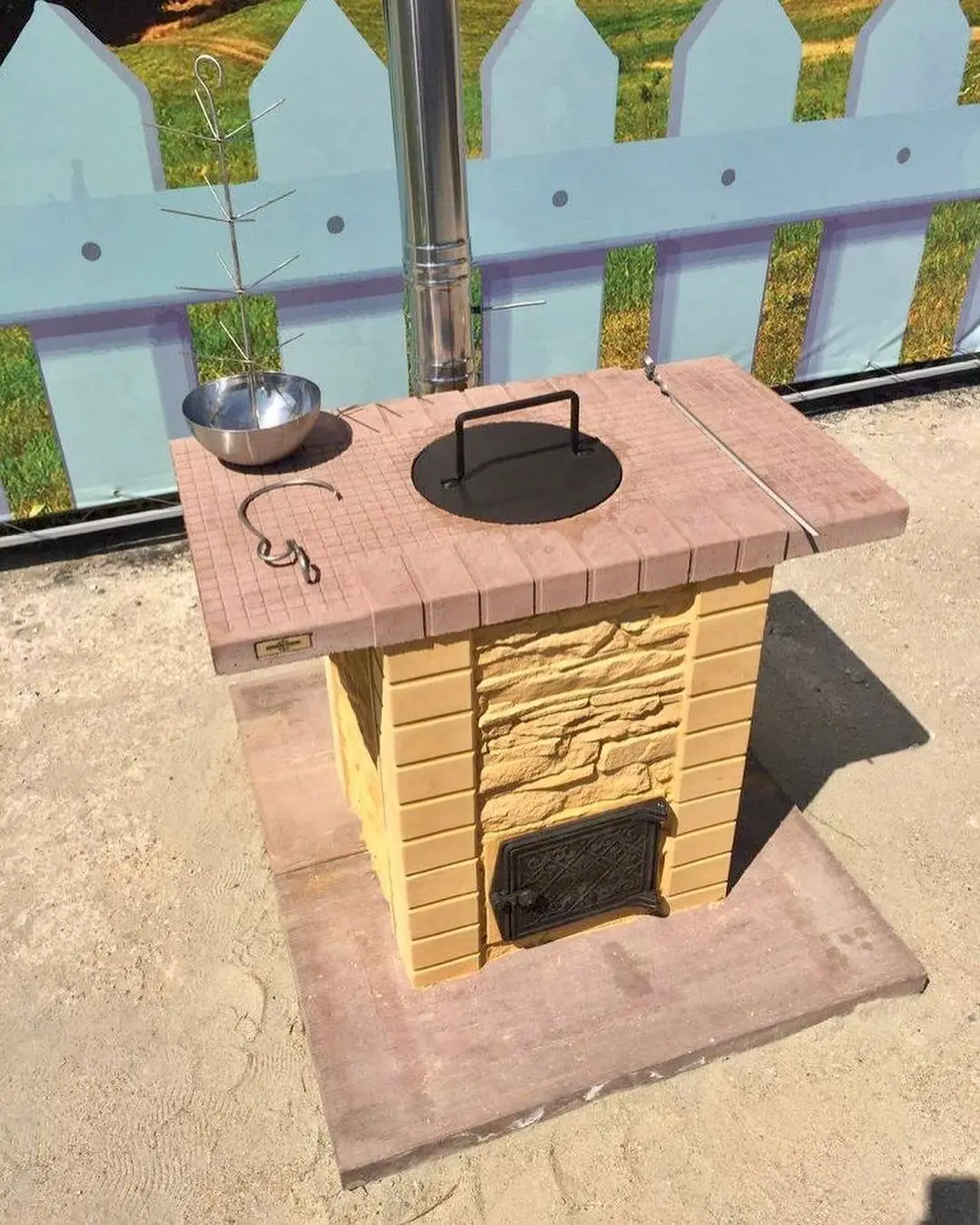 Тандыр Хан Барбекю Центр из жаропрочного шамота для дачи и беседки |