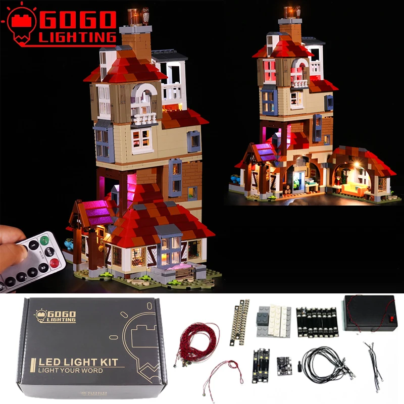 

GOGO светильник ING фирменный набор со светодиодный Ной подсветкой для конструктора Lego 75980, набор строительных блоков для домашней атаки на Бор...
