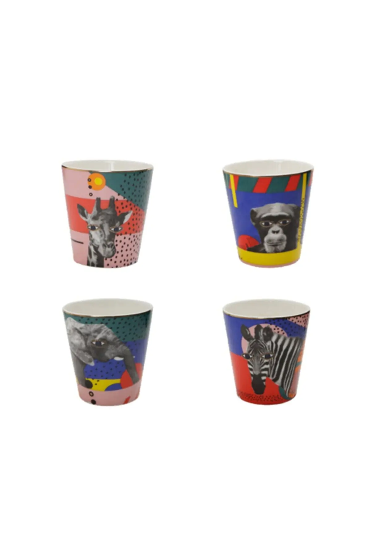 

Porland Wild Life Cup Set 4'lü 320cc
