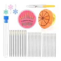 nonvor hand sewing needles kit plastics threader seam ripper storage bottle pin cushion for hand quilting repair embroidery
