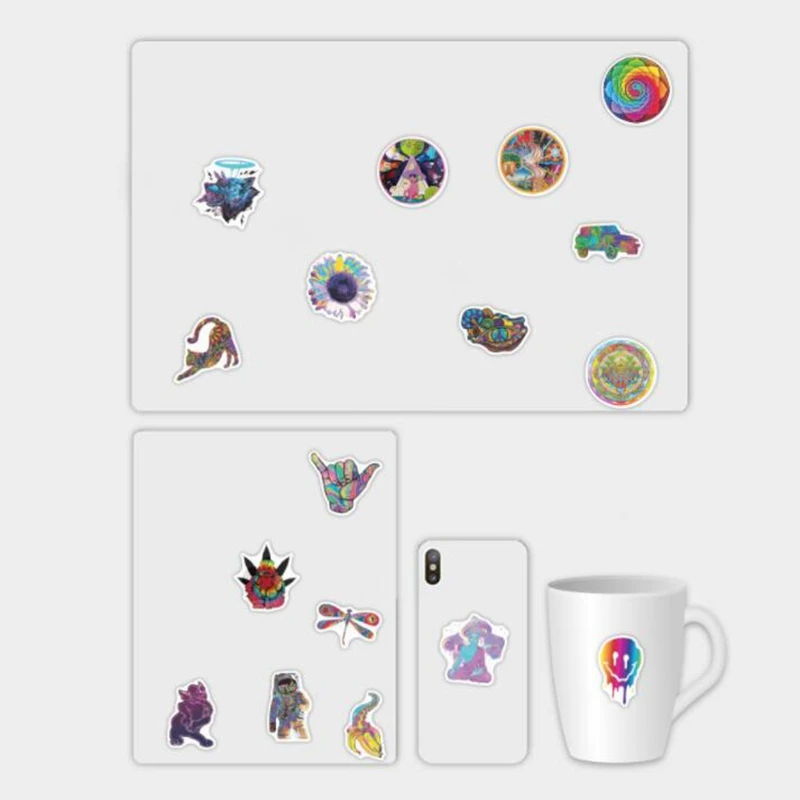 

10/30/50Pcs Psychedelic Forest Cool animals Stickers For Suitcase Laptop Skateboard Motorcycle Phone Aesthetics Graffiti Decal