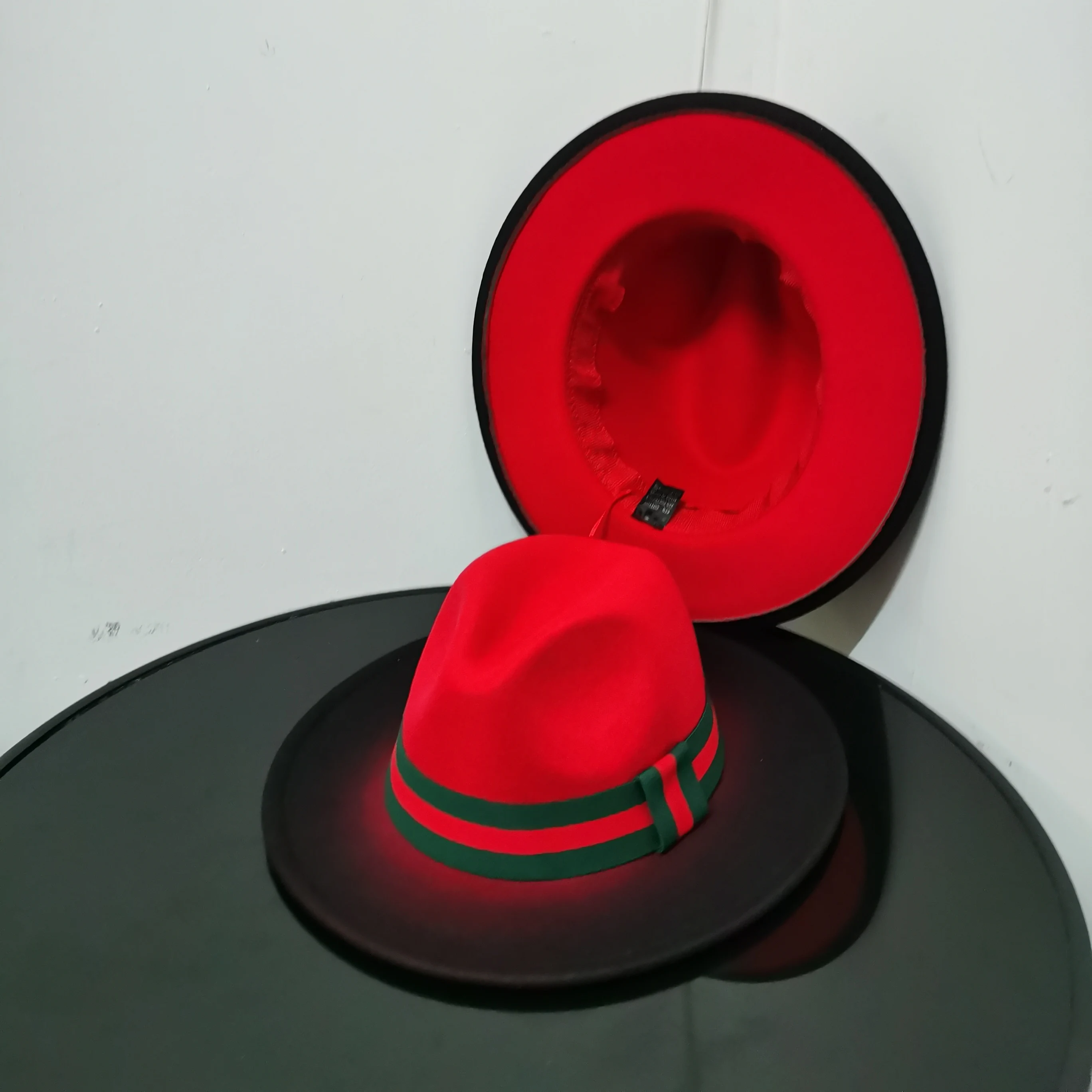 

men fedora red top fedorasTwo toneJazz hats cowboy hat for women and men winter men cap Panama vantage bowler hat wholesale