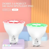 2pcs gledopto zigbee 3 0 dimmable smart pro 5w gu10 led spotlight bulb 30 degree beam angle with appvoicerf remote control