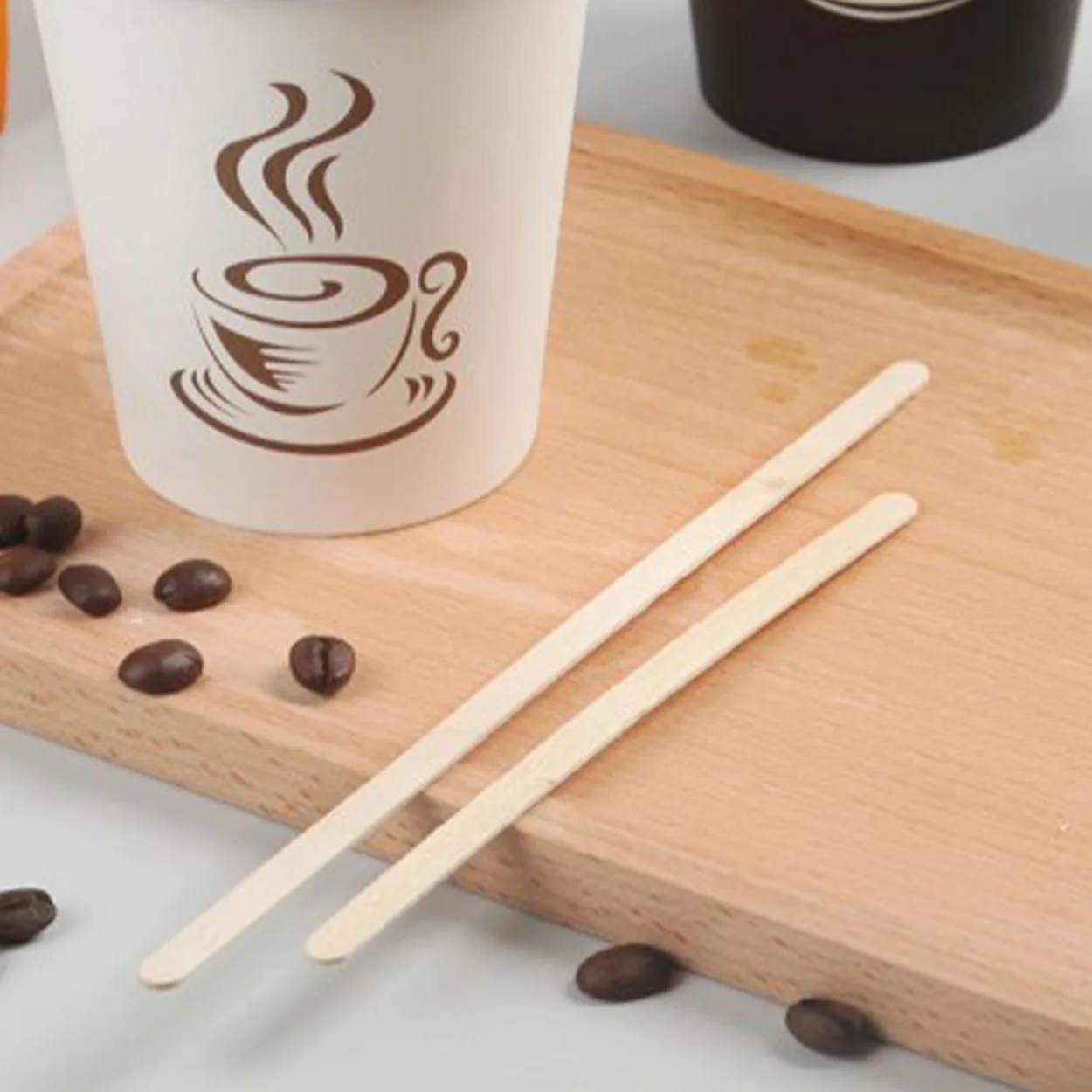 100 шт. 120 мл 4 унции картонная Одноразовая чашка кофейный чай белый горячий напиток