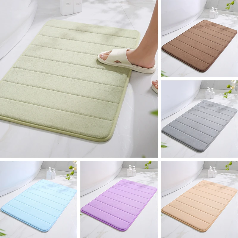 

Non Slip Bath Mat Rectangle Water Absorption Bathroom Doormat Home Deco Living Room Rug Kitchen Carpets Toilet Floor Mat
