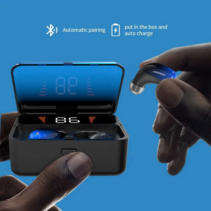 50 шт., комплект ES01, TWS, Bluetooth наушники V5.0, сенсорные беспроводные наушники, 9D, стерео, Спортивная, водонепроницаемая гарнитура