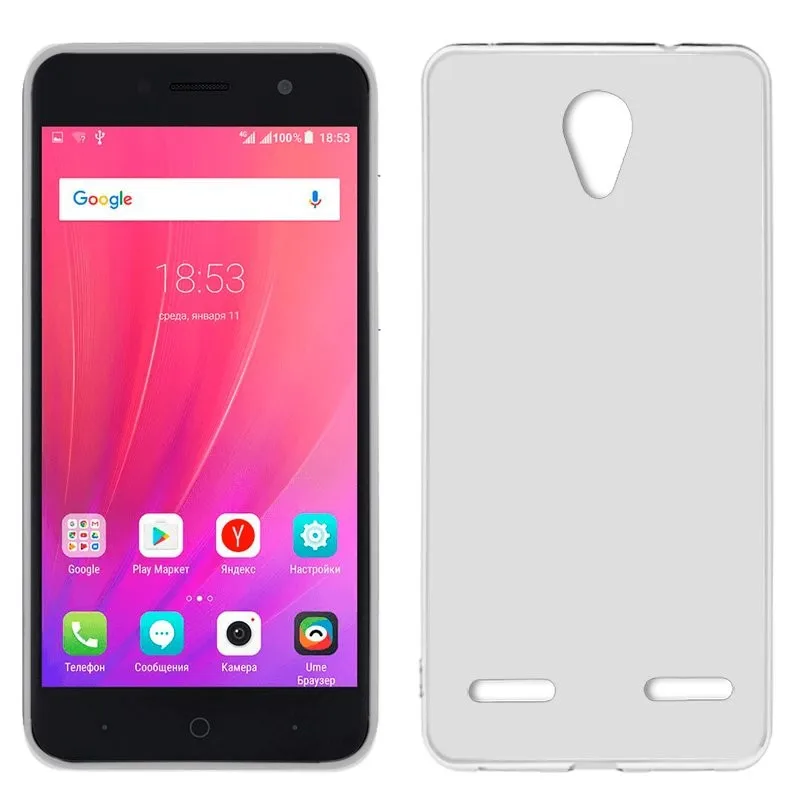 Чехол-подставка для zte Blade Silicone A520 Clear | Мобильные телефоны и аксессуары