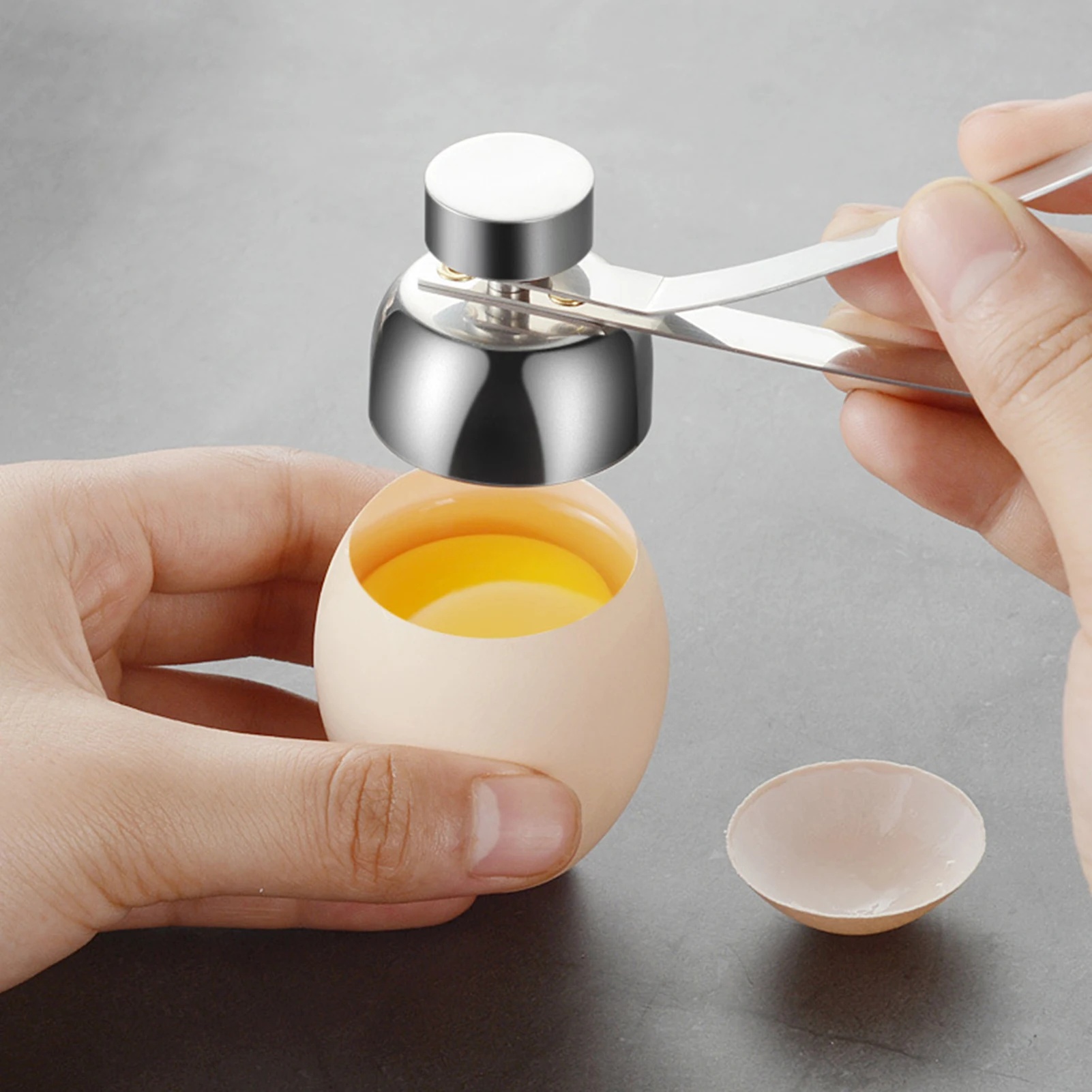 

Creative Egg Shell Opener Stainless Steel Manual Egg Opener Peel Eggs Quickly Household Eggshell Kitchen Tools