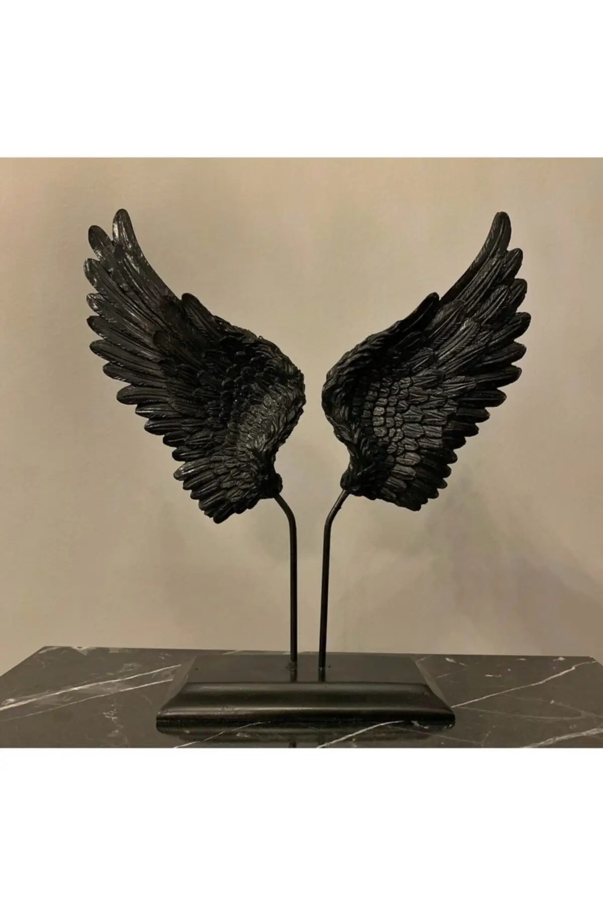 

Home Office Concept Decor Modern Accessory Decorative Black Angel Wing Figured Trinket