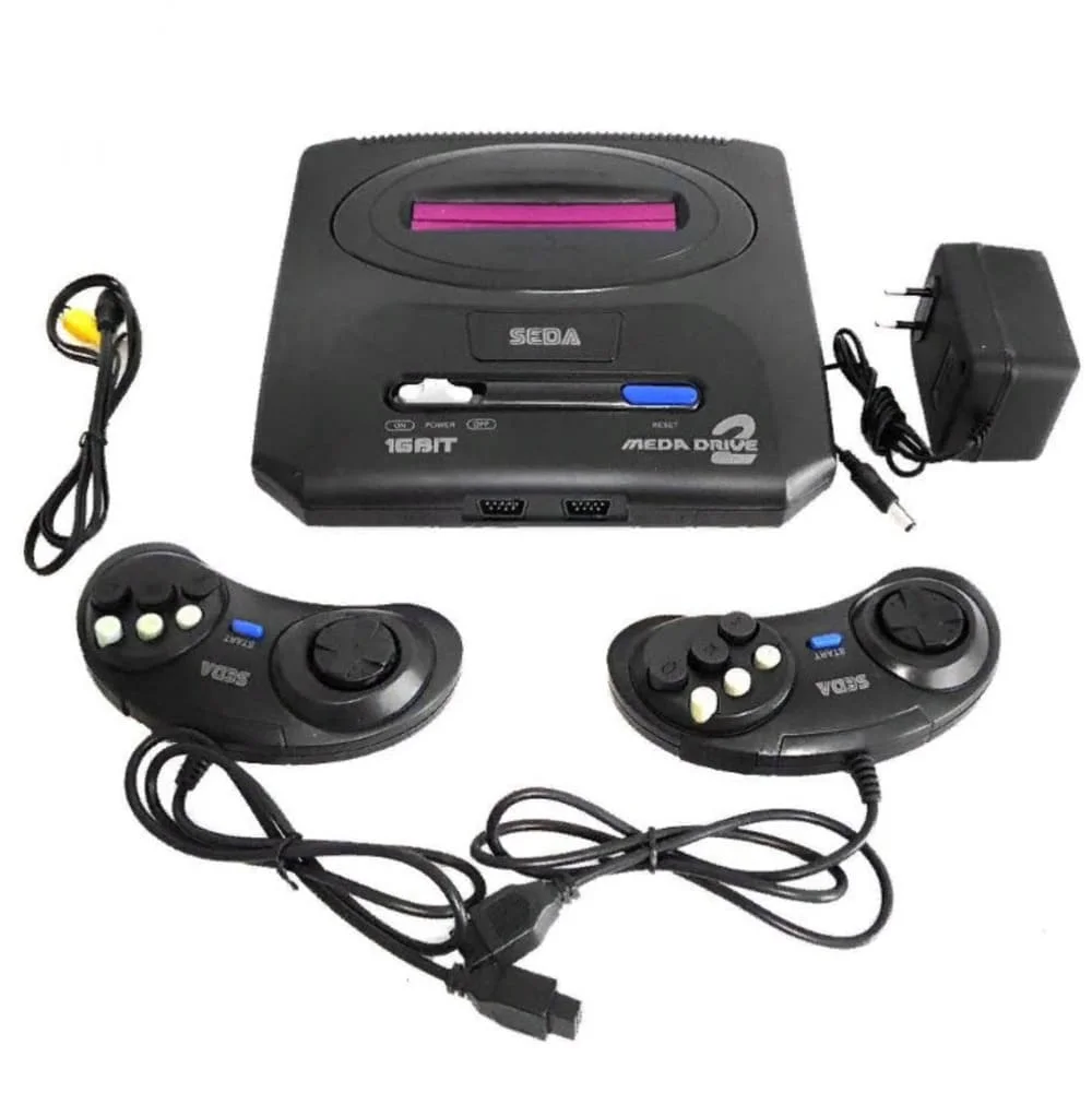 Игровая приставка ретро 16 бит 368 встроенных игр Sega Mega Drive 2 детская взрослая